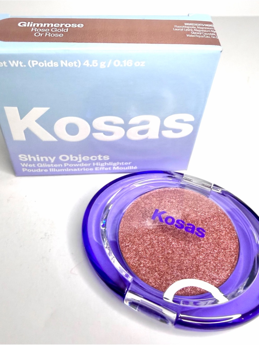 Kosas Shiny Objects Wet Glisten Powder Highlighter GLIMMEROSE